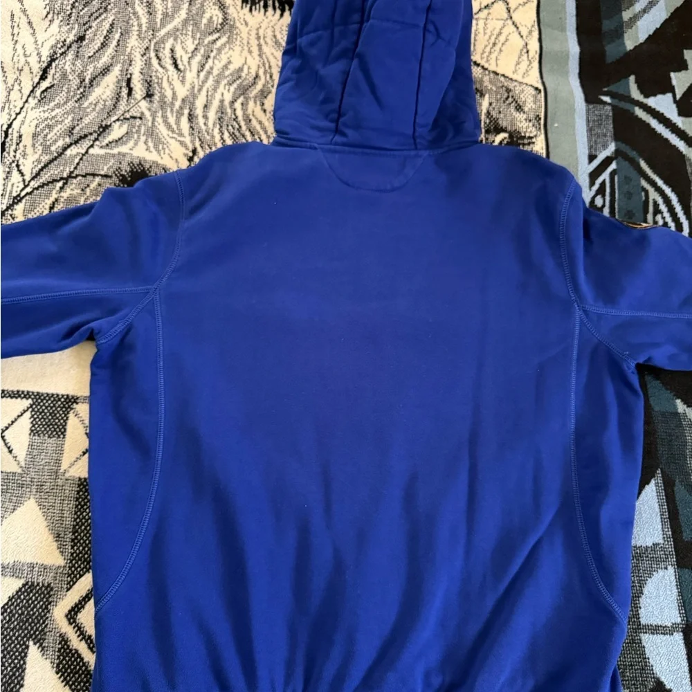 Polo Ralph Lauren Double Knit/Quilted Cookie Patch Royal Blue/Orange Zip Jacket